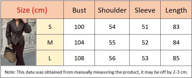 2024 New Vintage Lapel Lace-up Leather Jackets Women Chic Solid Long Sleeves Pockets Short Coats Autumn Lady Fashion Streetwear