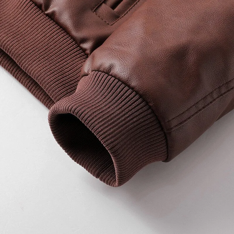 Autumn Trend Popest Removable Hooded Leather