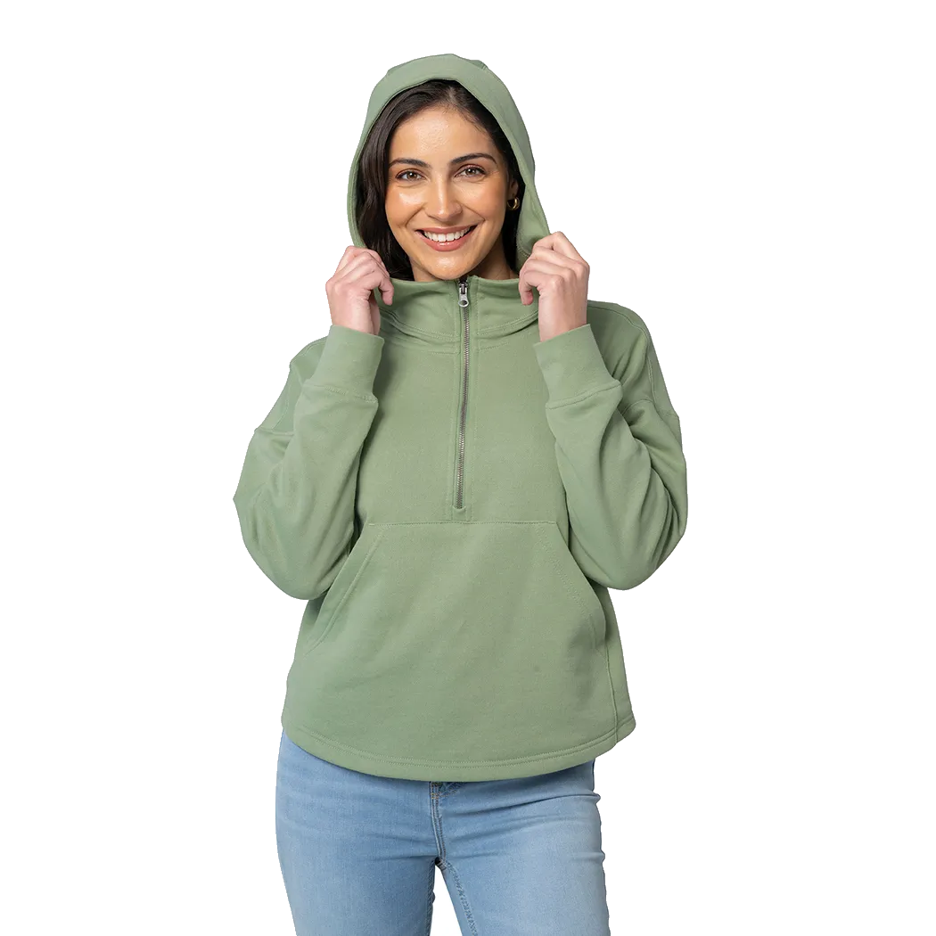 B2442 Women's Willow Scallop Hem Hoodie