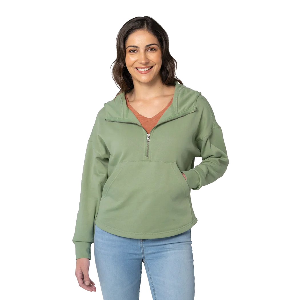 B2442 Women's Willow Scallop Hem Hoodie