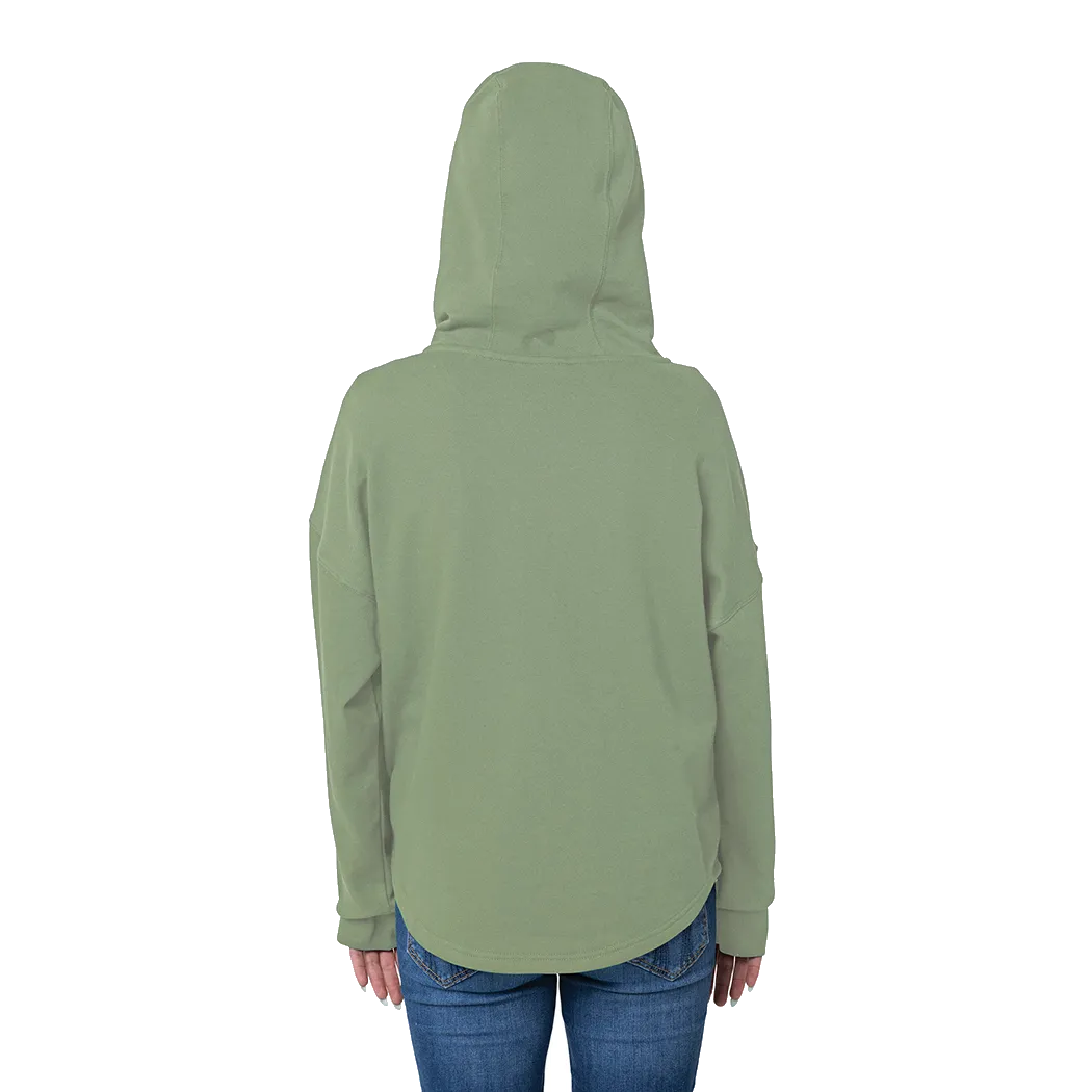 B2442 Women's Willow Scallop Hem Hoodie