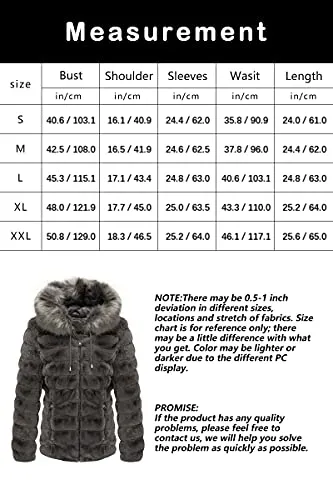 Bellivera Women Double Sided Faux Fur Jacket Reversible Winter with Fur Collar Hood Puffer Coat Worn on Both Sides 19225 Gray M