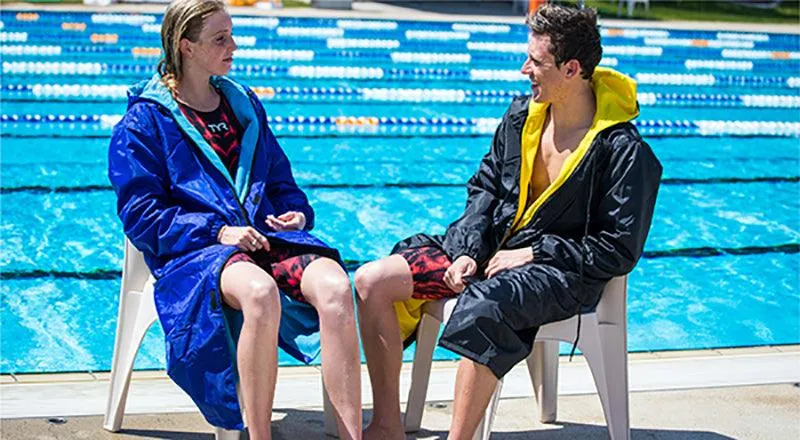 Black/Red SS Swim Parka