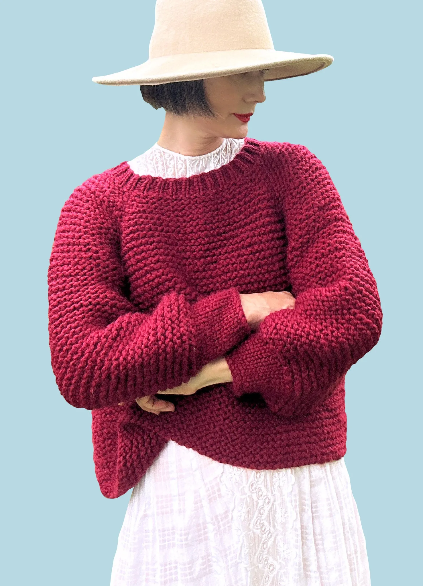 DIY Kit - Audrey Top-Down Sweater - Dream (Merino Worsted)