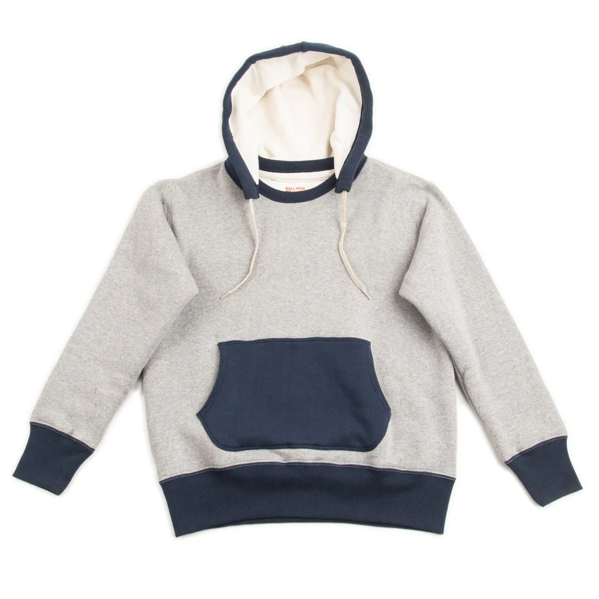 Double Face After-Hooded Sweatshirt - Gray/Navy