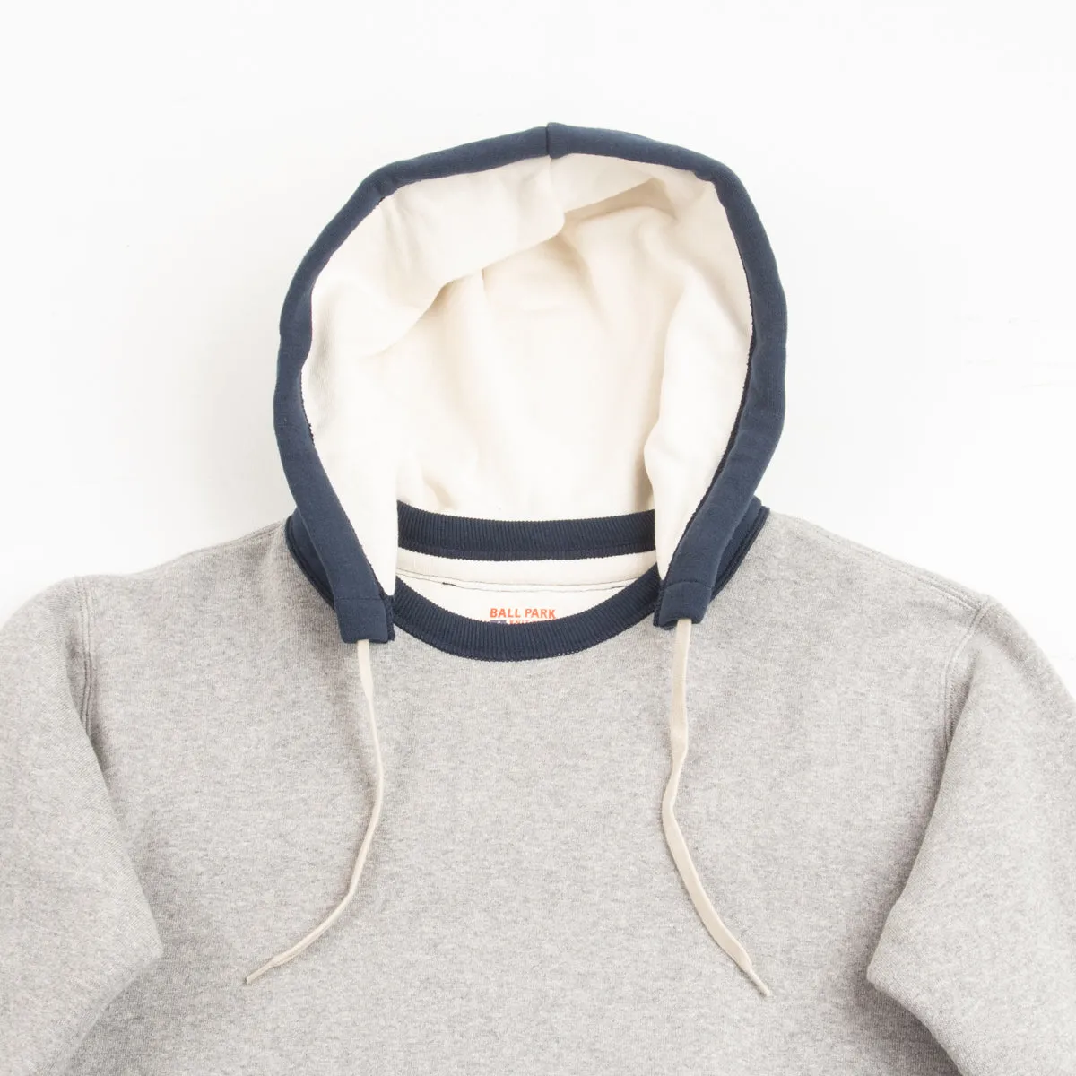 Double Face After-Hooded Sweatshirt - Gray/Navy