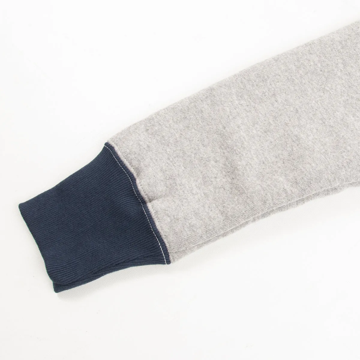 Double Face After-Hooded Sweatshirt - Gray/Navy