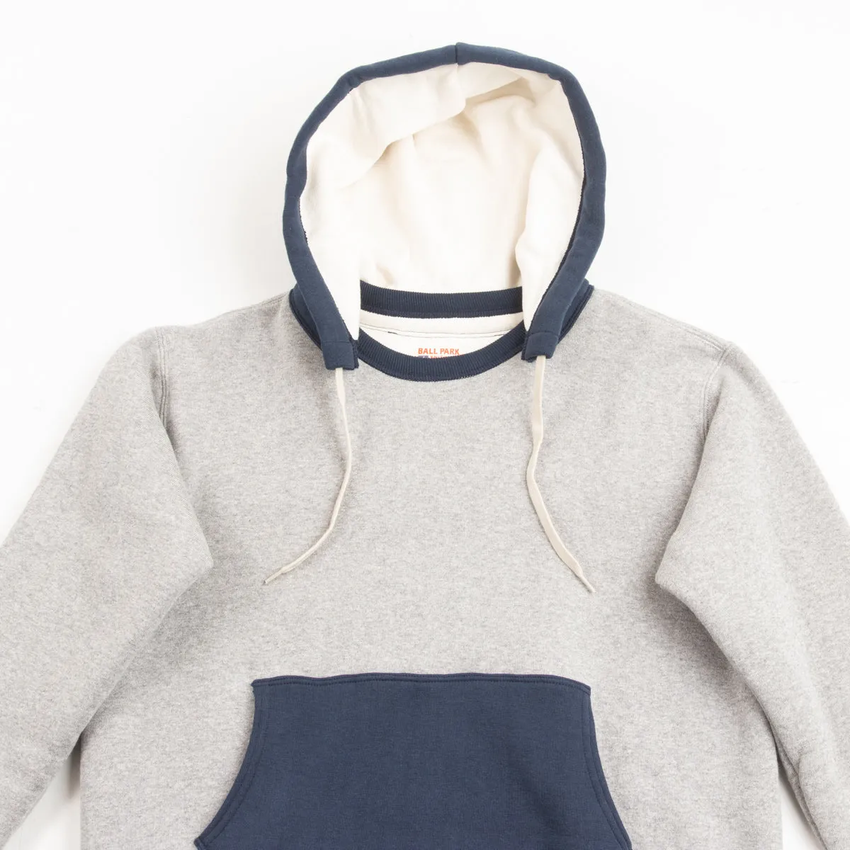 Double Face After-Hooded Sweatshirt - Gray/Navy