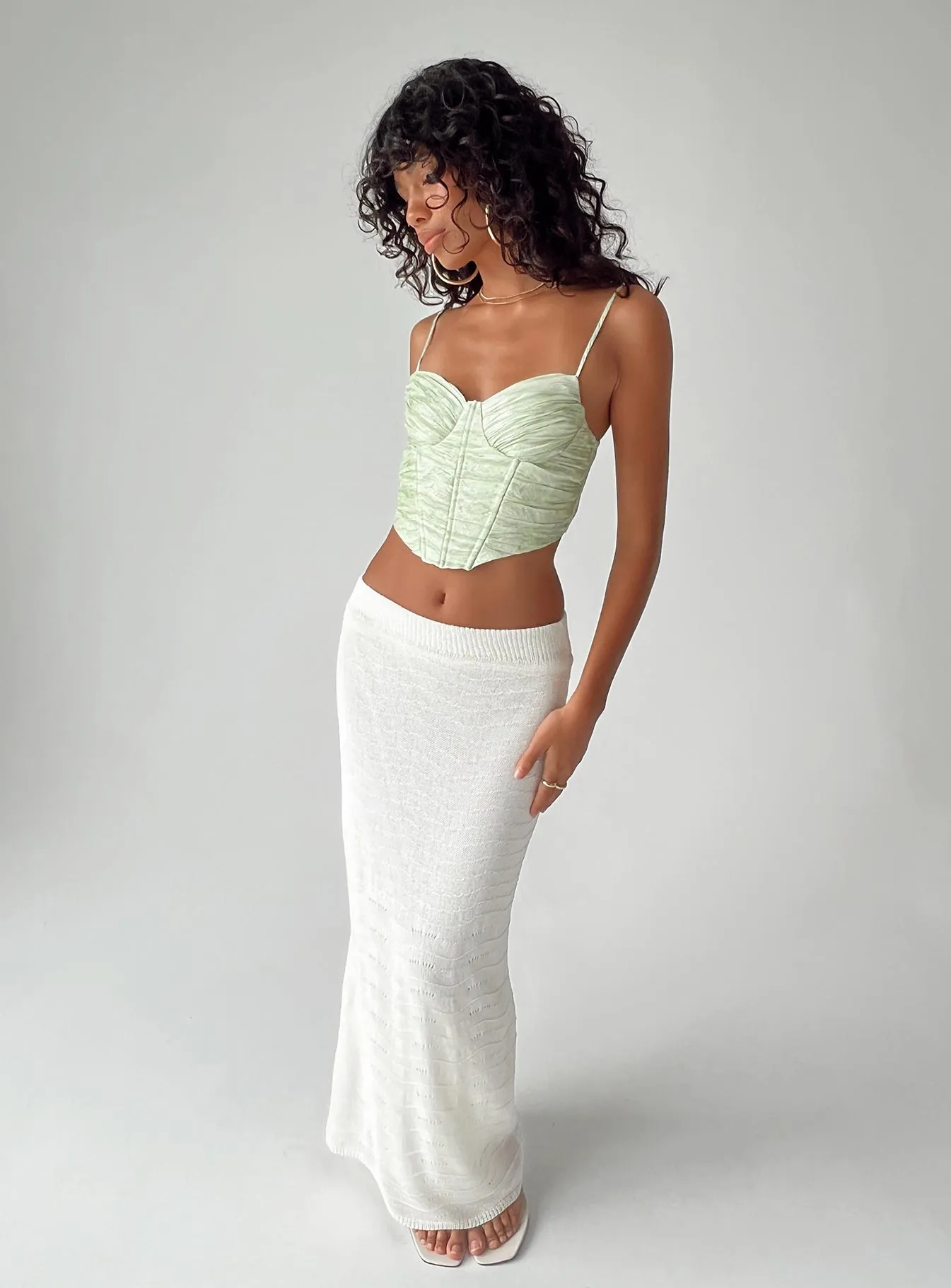 Edin Maxi Skirt White