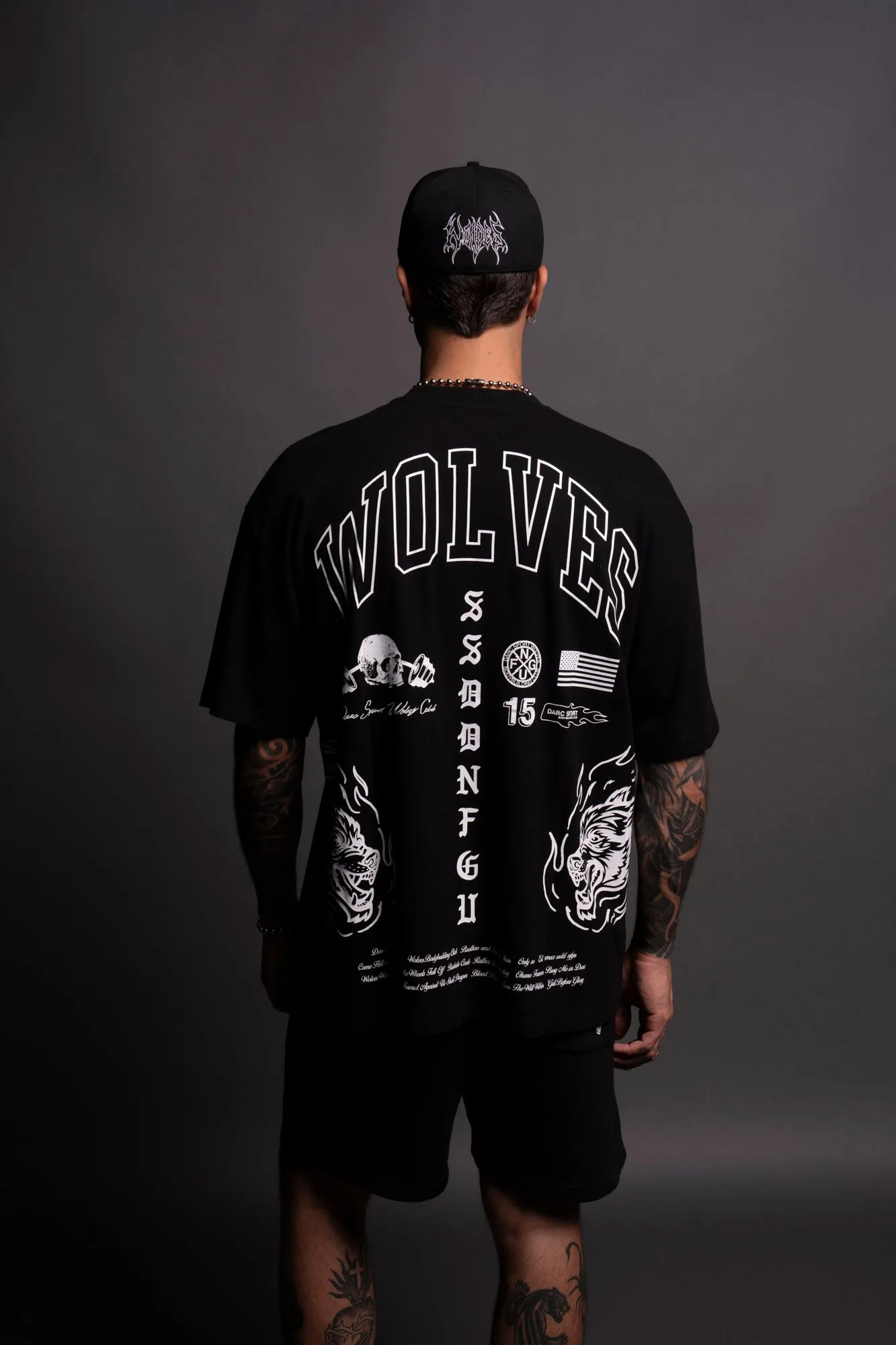 Fired Up "Premium" Oversized Tee in Black