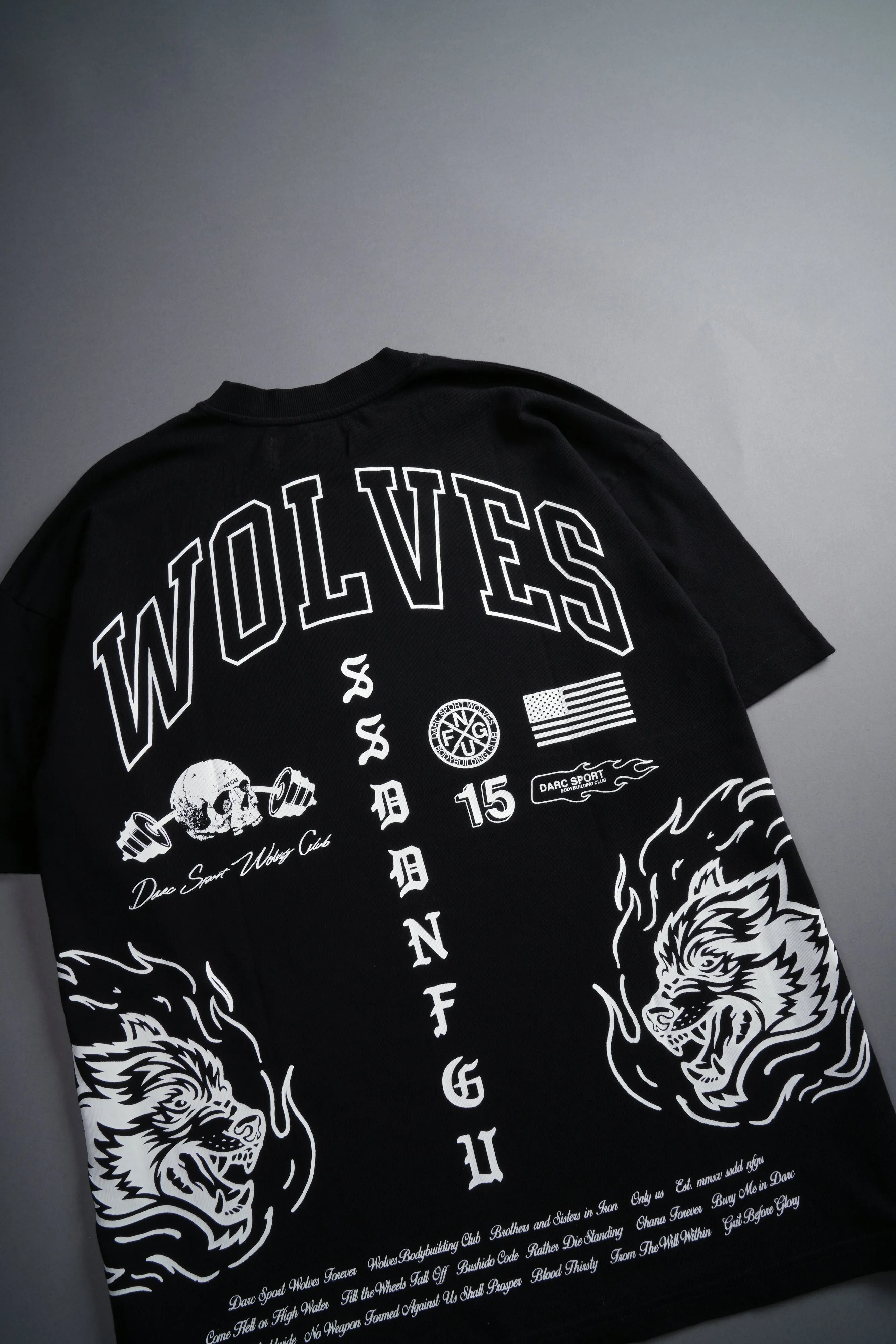 Fired Up "Premium" Oversized Tee in Black