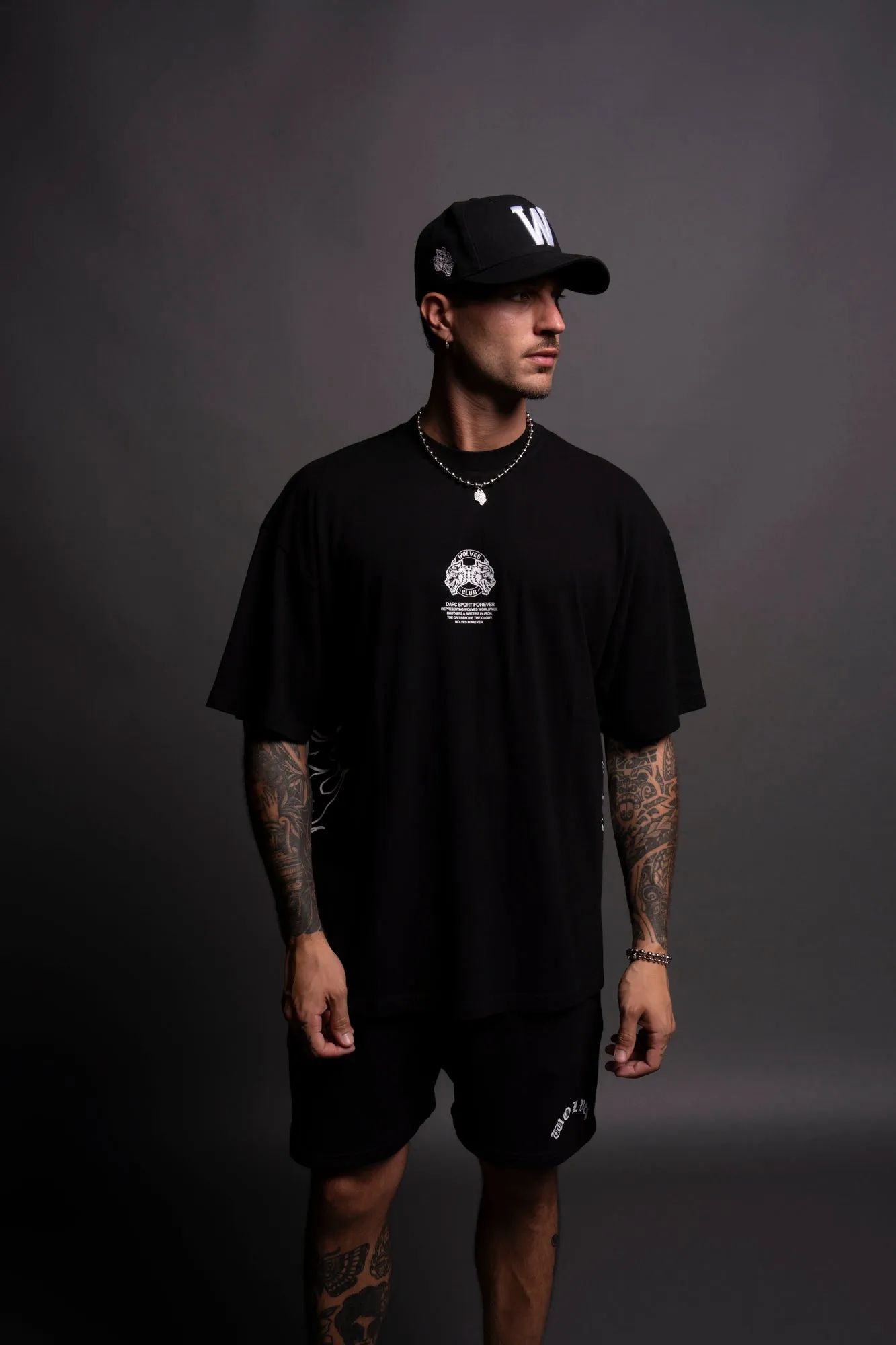 Fired Up "Premium" Oversized Tee in Black
