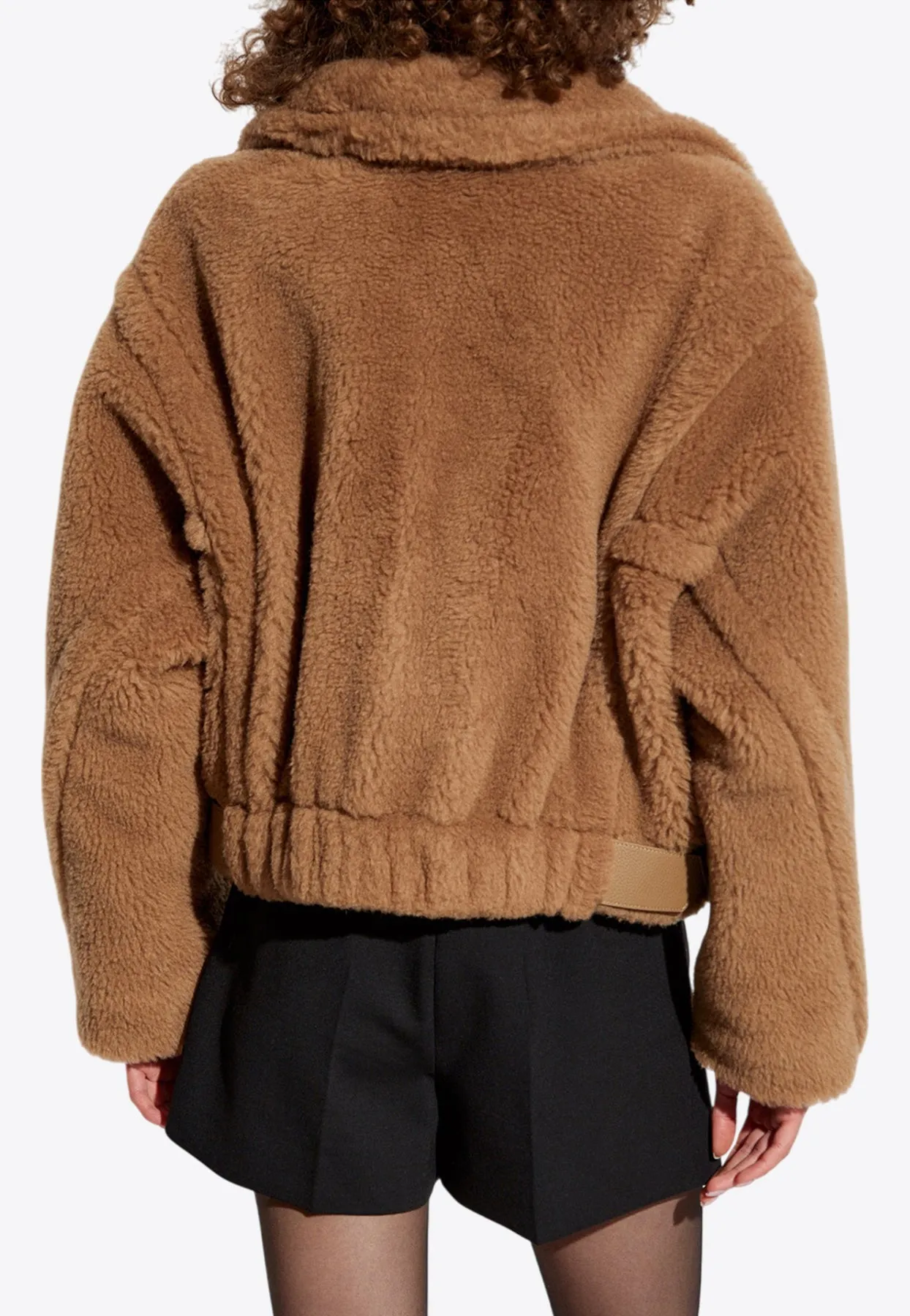 Gardone Cropped Teddy Bear Icon Coat