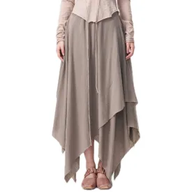 Grey Knitted Maxi Skirt
