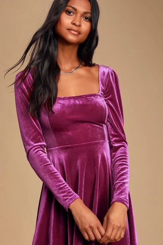 Imported Plush Silk Magenta Pink Velvet Fabric ~ 44&quot; wide [8735]