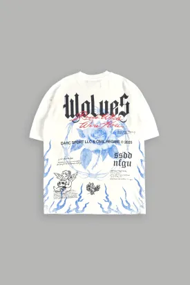 Infernal Bloom "Premium" Oversized Tee in Cream