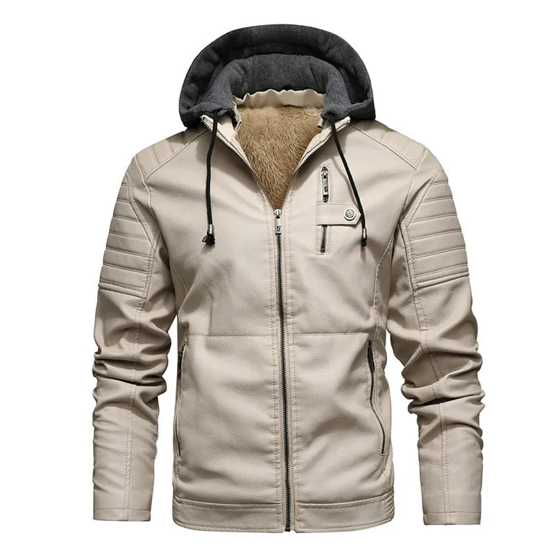 Jack Washington Hooded Leather Fleece Jacket