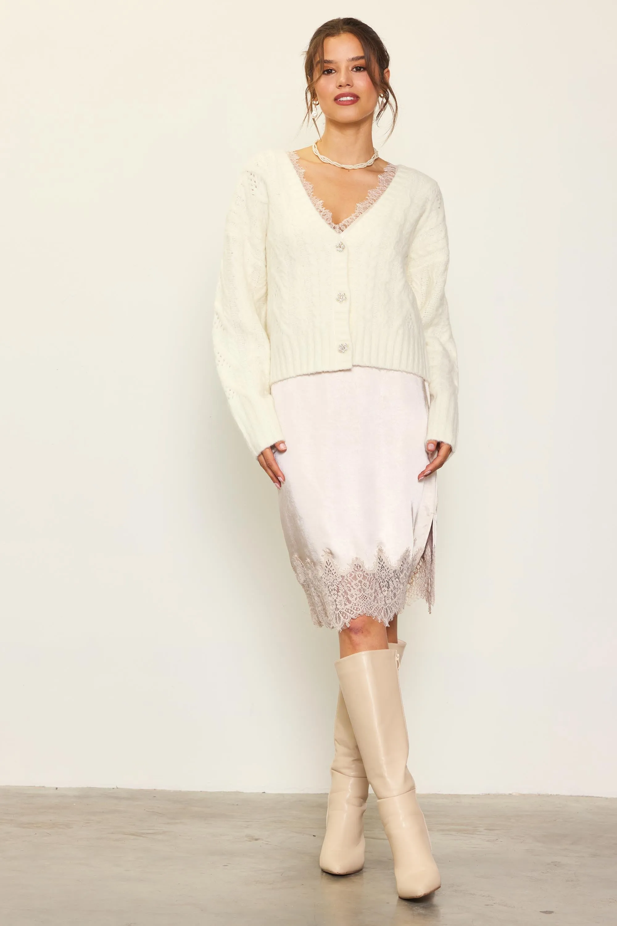 Jewel Button Detail Cardigan