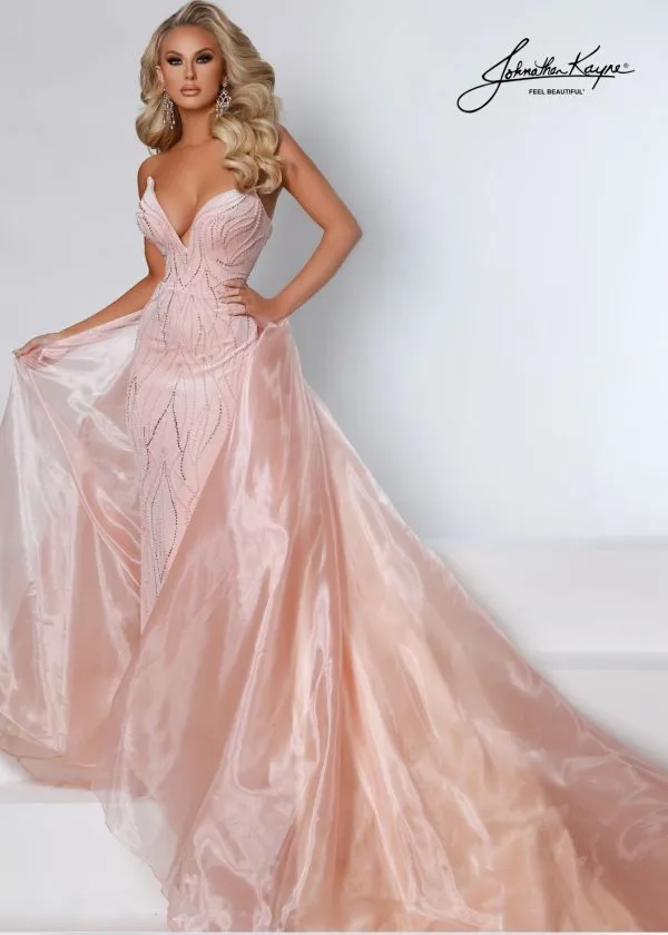 Johnathan Kayne 2555 Fitted Stretch Velvet Gown