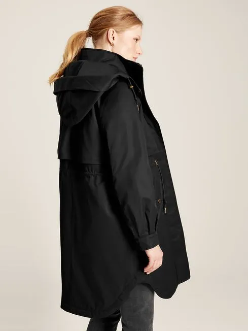 Joules Langford Longline Waterproof Coat with Quilted Lining