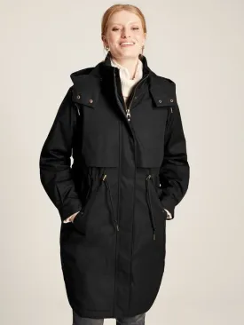 Joules Langford Longline Waterproof Coat with Quilted Lining