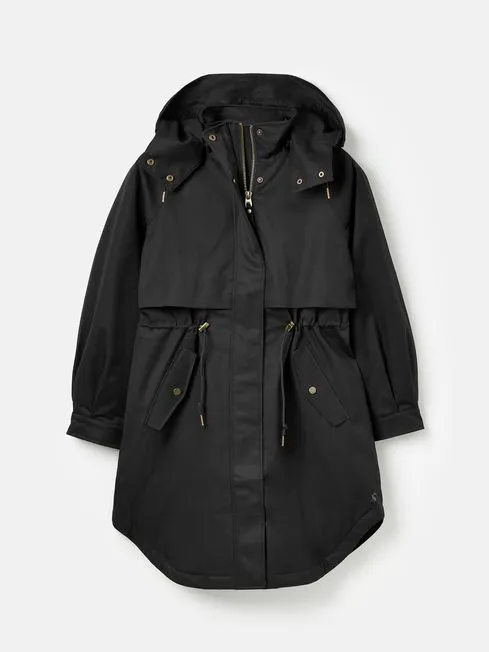 Joules Langford Longline Waterproof Coat with Quilted Lining