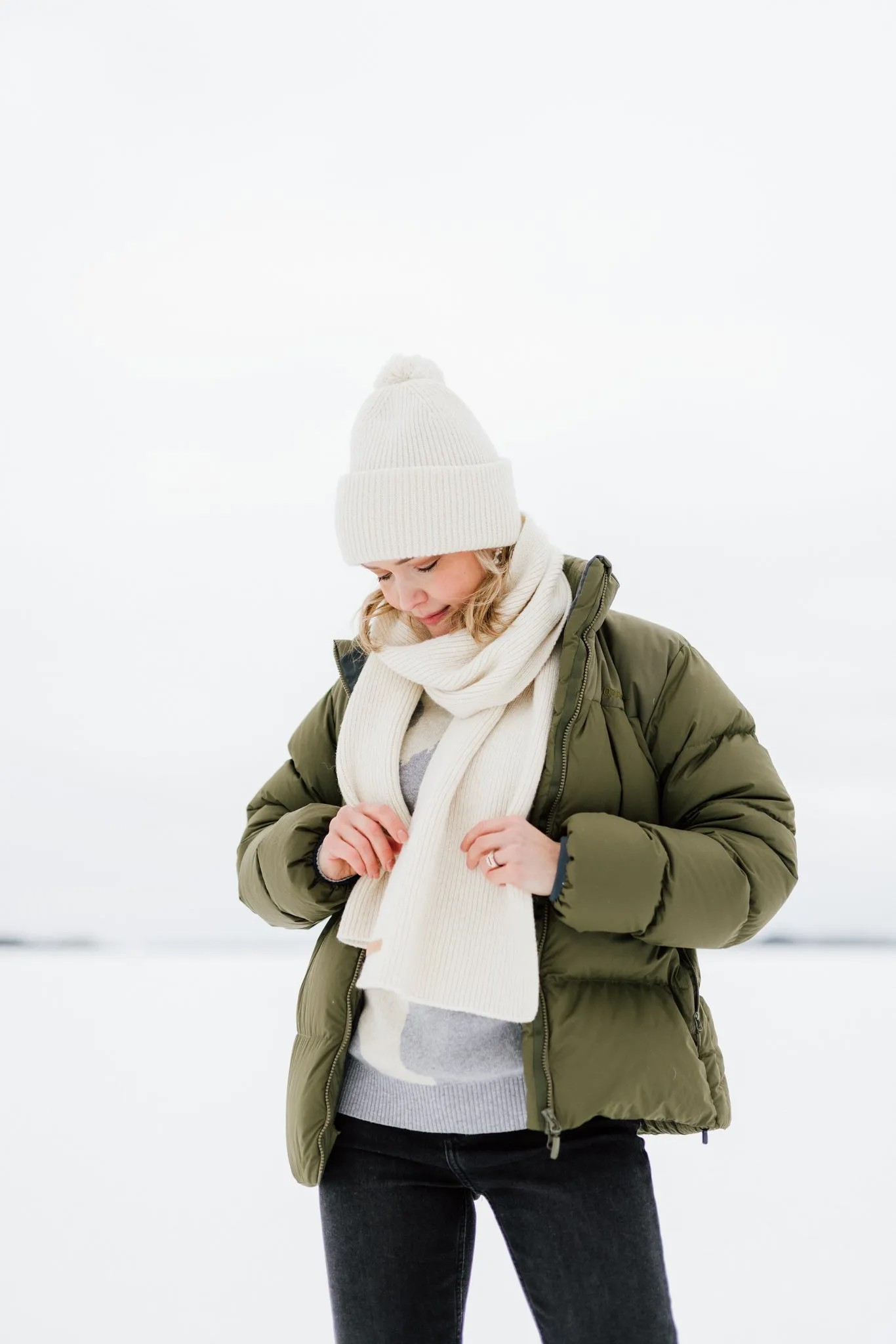 Kajo Beanie POM Birch White