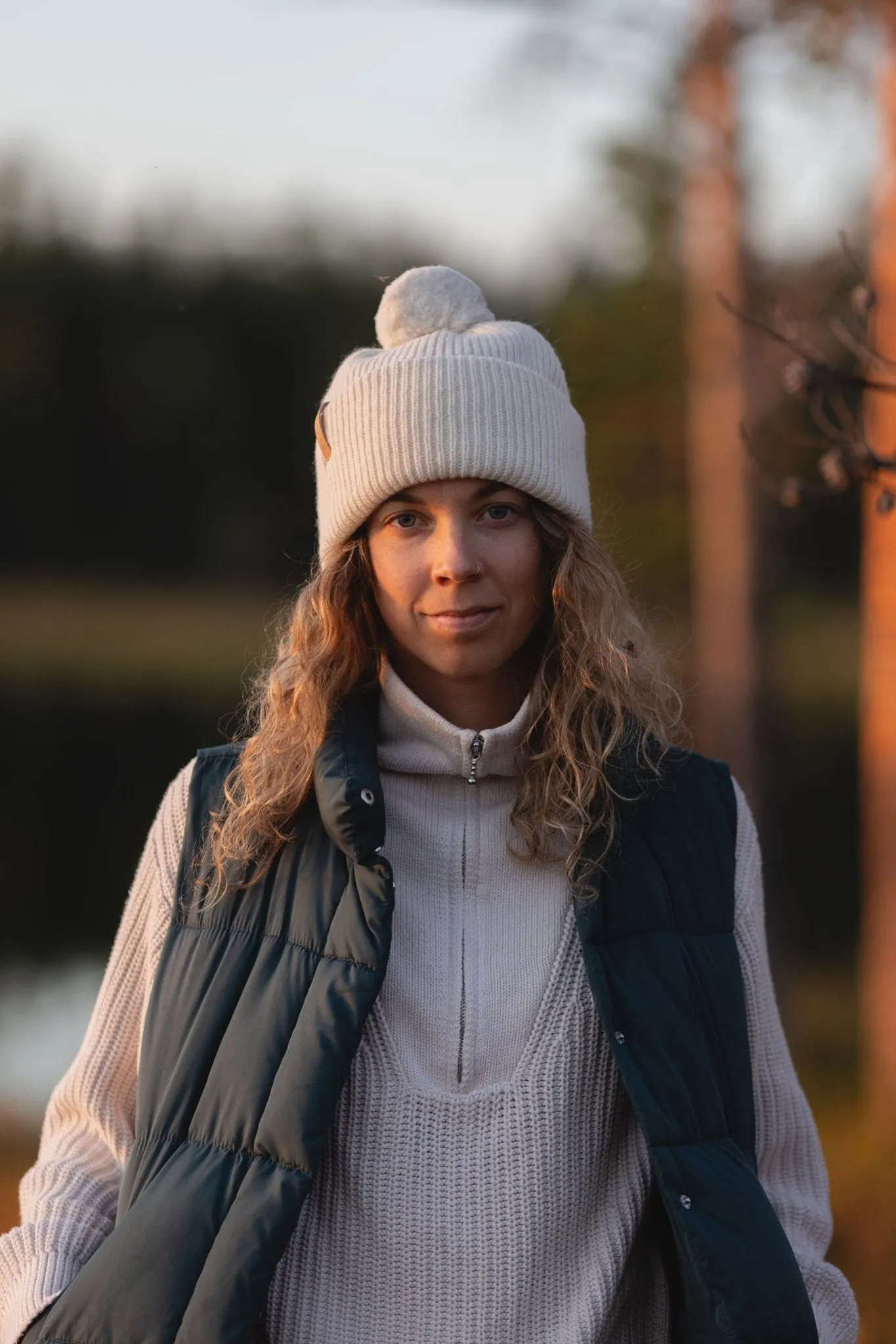 Kajo Beanie POM Birch White