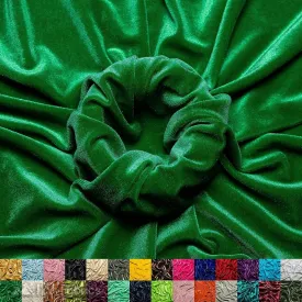 Kelly Green Stretch Velvet Fabric Soft and Smooth