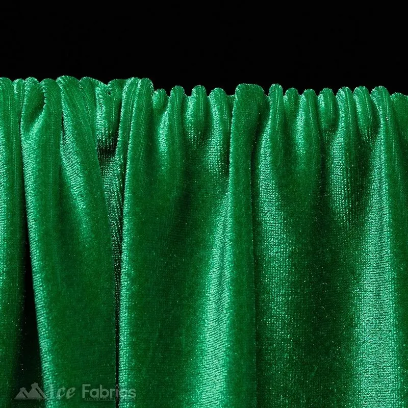 Kelly Green Stretch Velvet Fabric Soft and Smooth