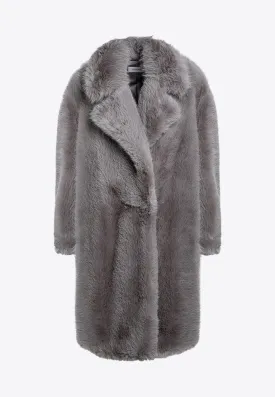 Manico Single-Breasted Faux Fur Coat