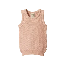 Nature Baby Merino Knit Vest - Rose Dust Chunky Knit