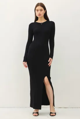NYLAND Mira LS Maxi Sweater Dress w/ Slit