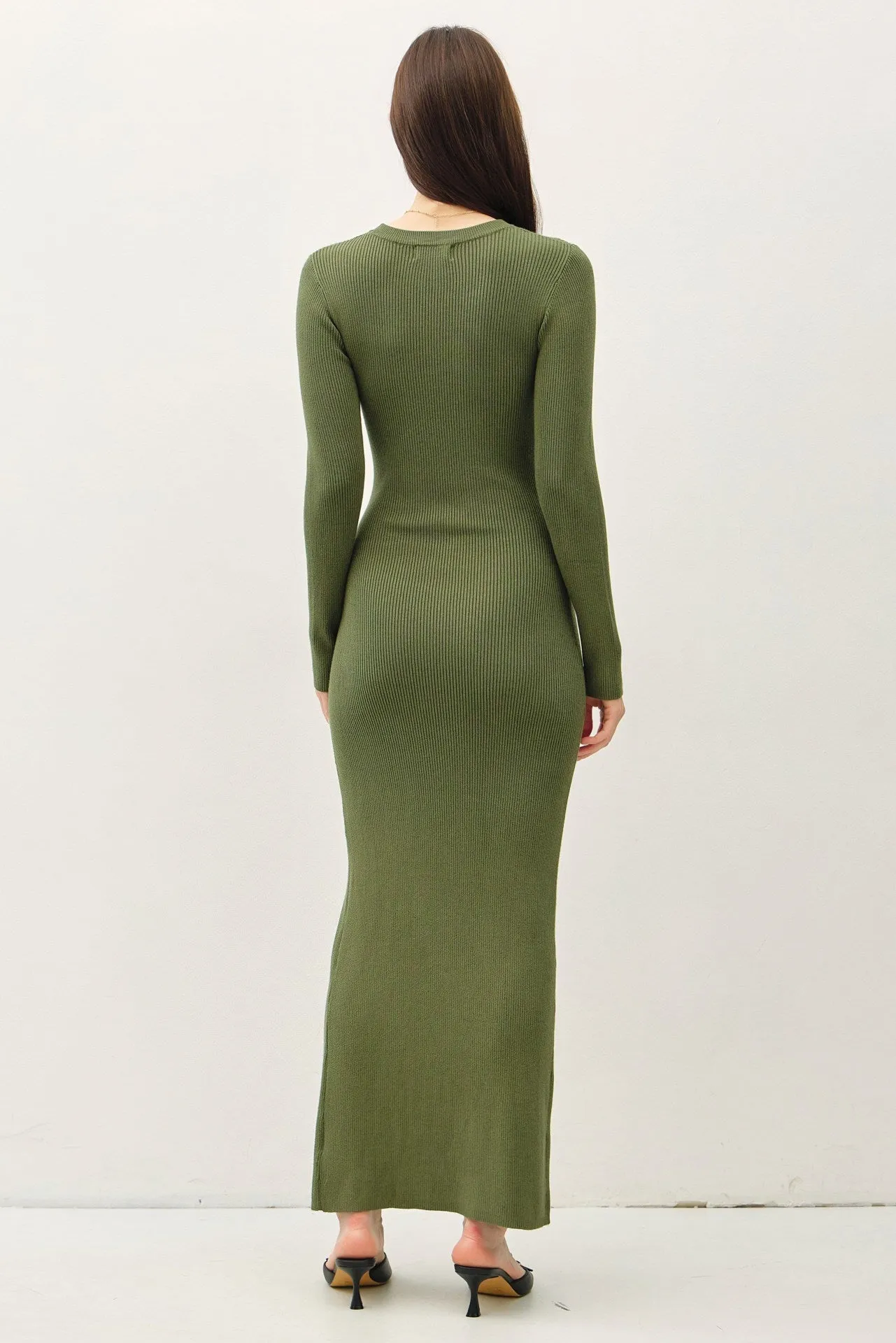 NYLAND Mira LS Maxi Sweater Dress w/ Slit