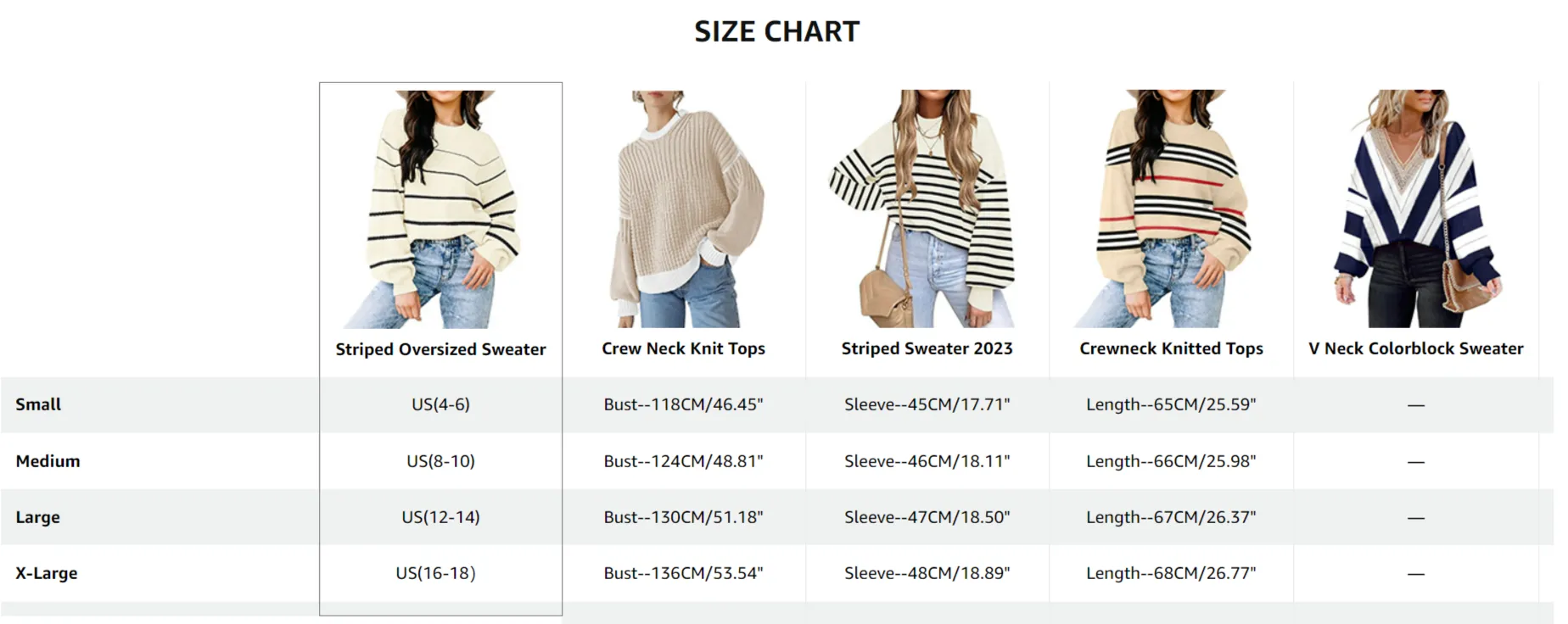 Oversized Sweaters for Women 2023 Trendy Fall Crew Neck Lantern Sleeve Striped Side Slit Knit Pullover Jumper Tops