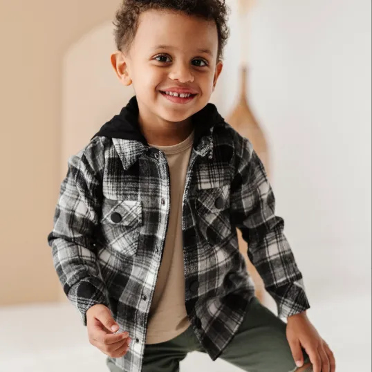Plaid Hooded Shacket