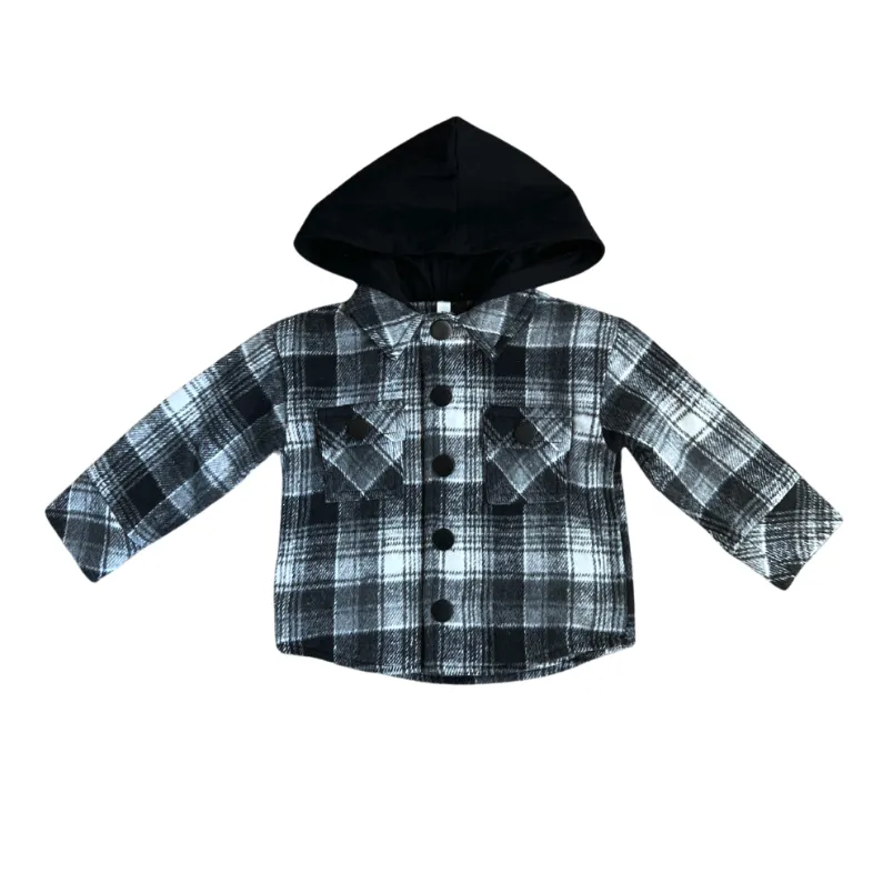 Plaid Hooded Shacket