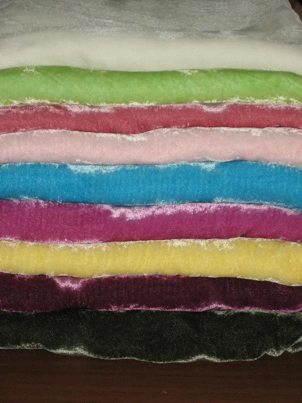 Plush Silk White Velvet Fabric 44" wide [748]