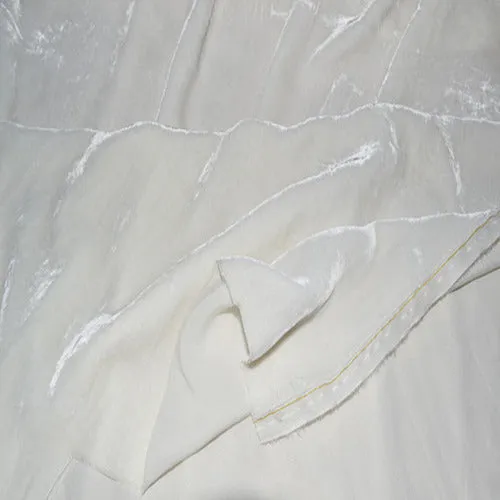 Plush Silk White Velvet Fabric 44" wide [748]