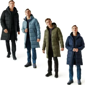 Regatta Mens Hallin II Hooded Quilted Padded Longline Jacket
