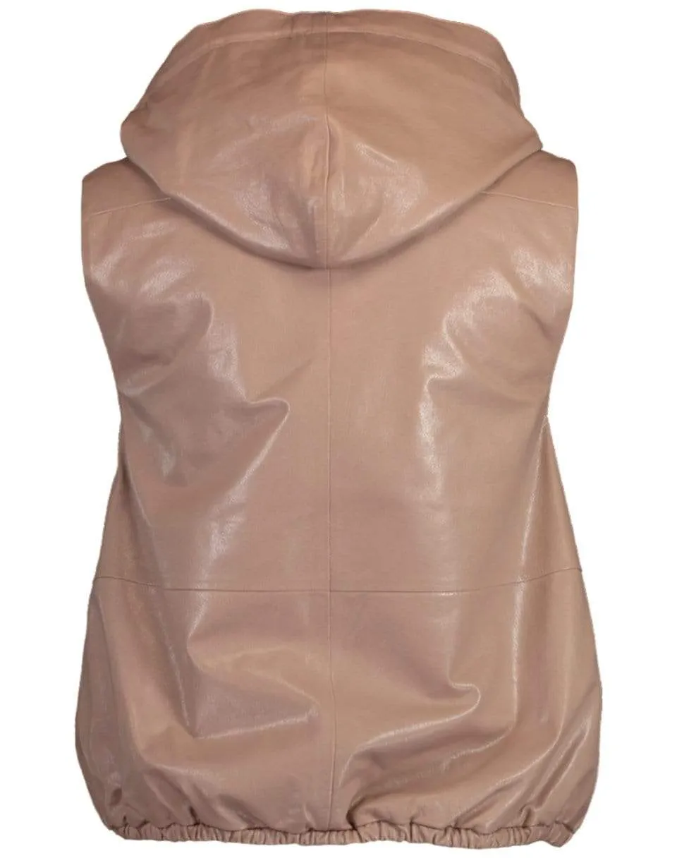 Reversible Drawstring Hooded Vest