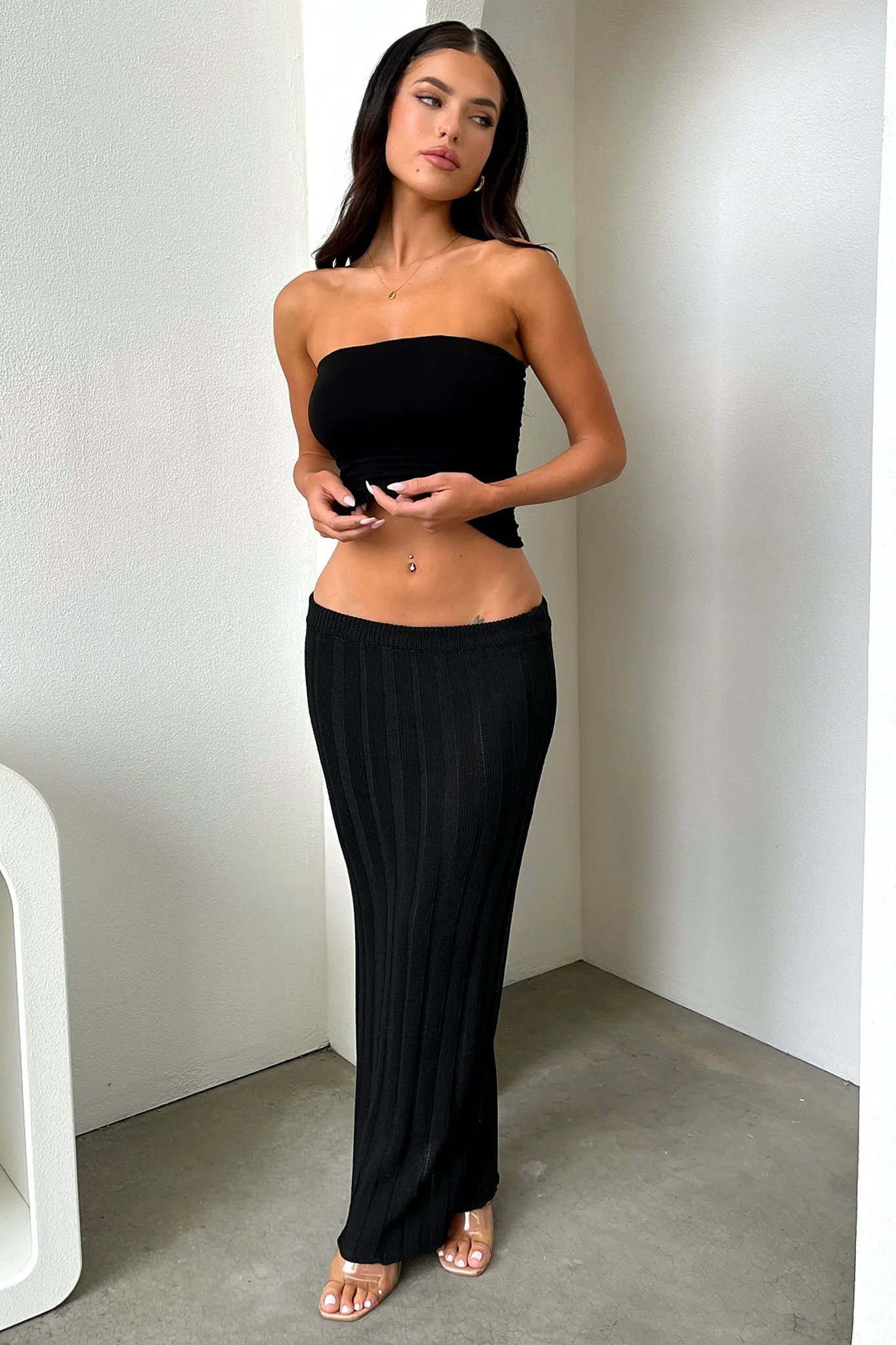 Sameera Maxi Skirt - Black