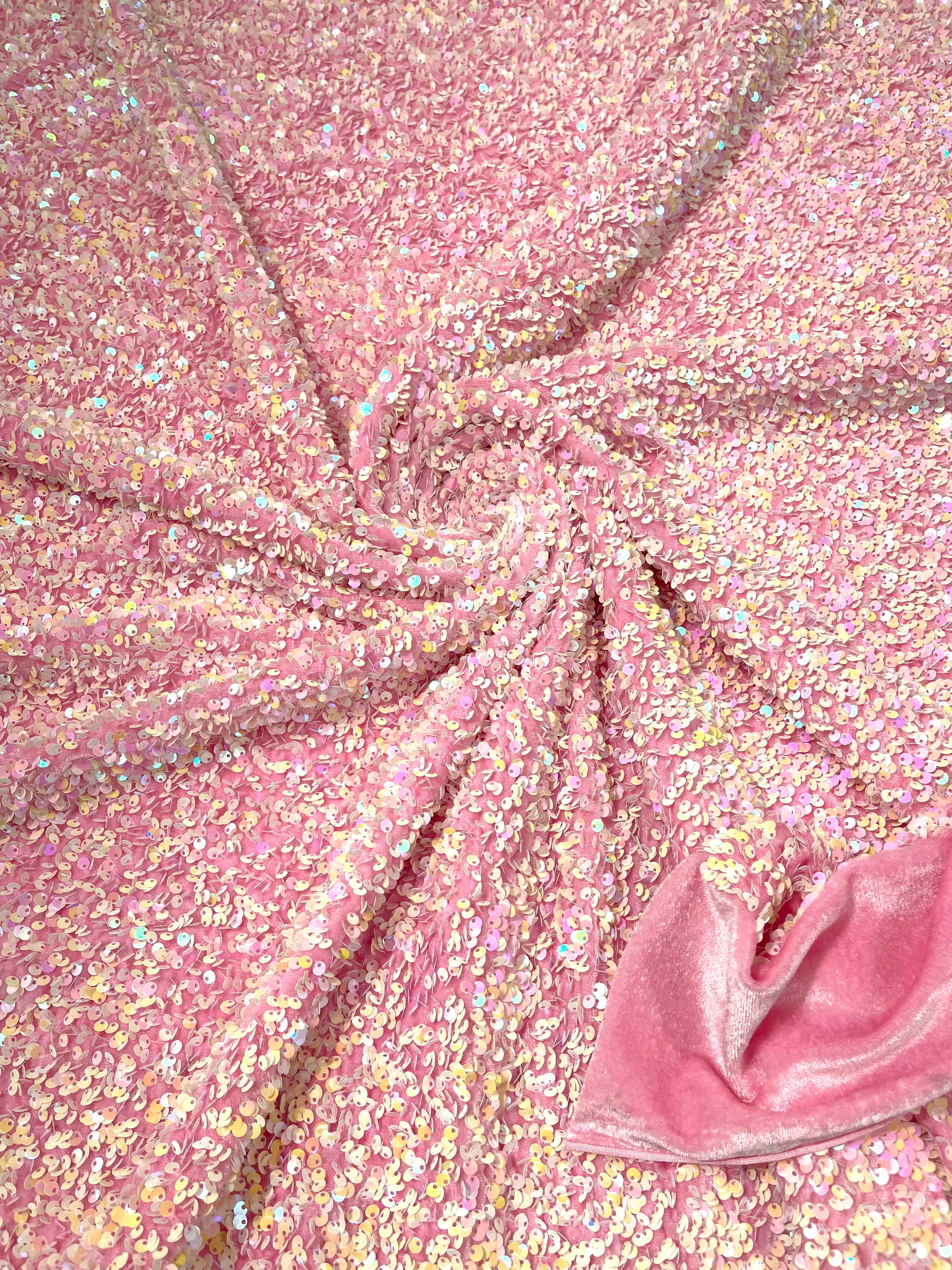 SEQUIN STRETCH VELVET (By The Yard)