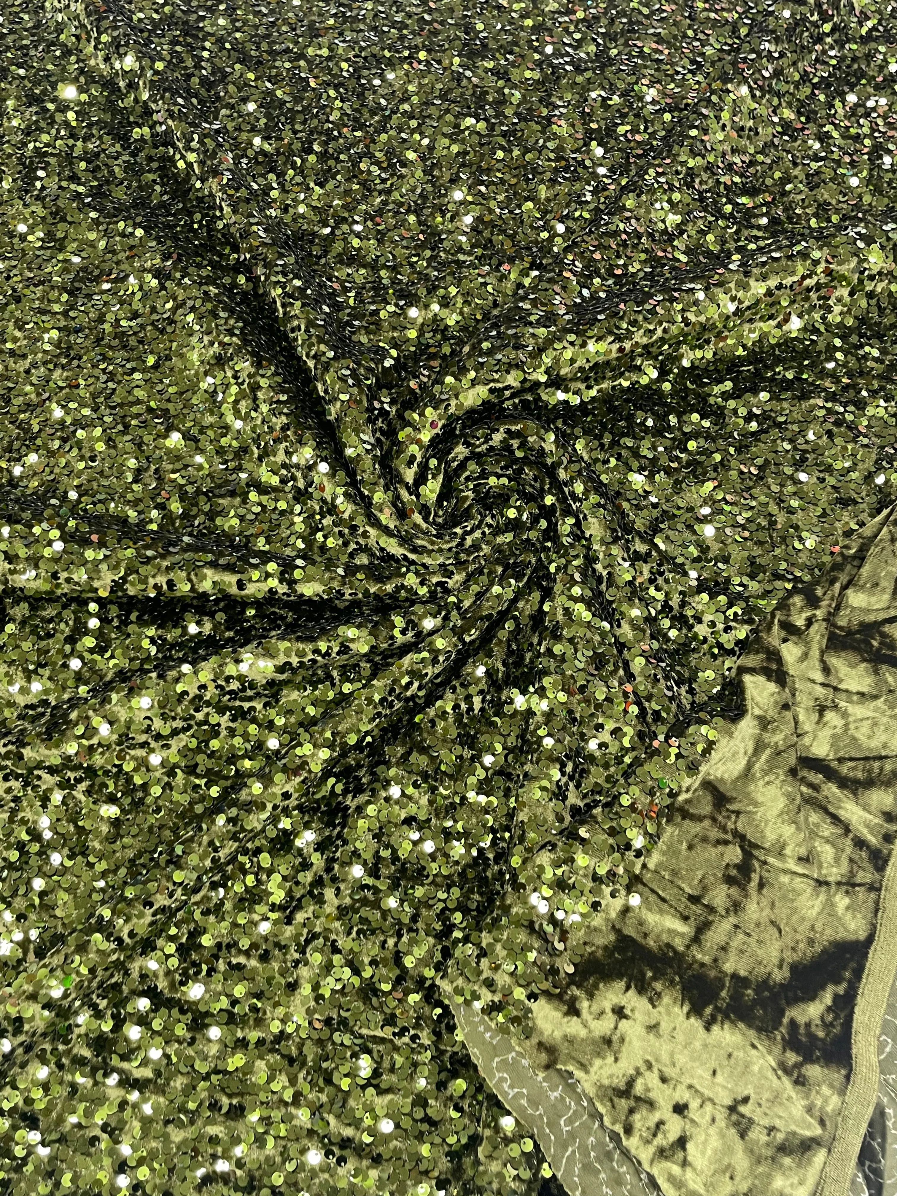 SEQUIN STRETCH VELVET (By The Yard)