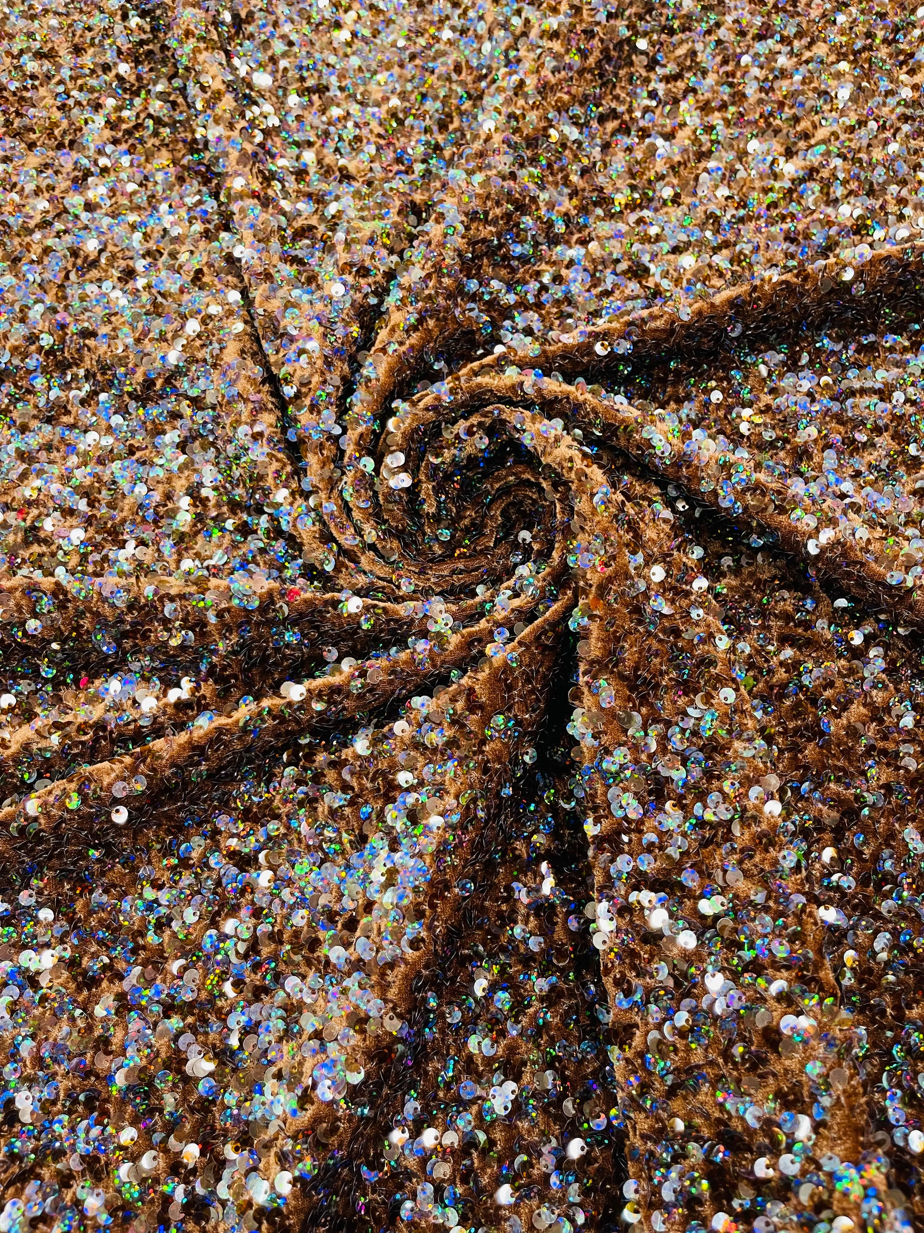 SEQUIN STRETCH VELVET (By The Yard)
