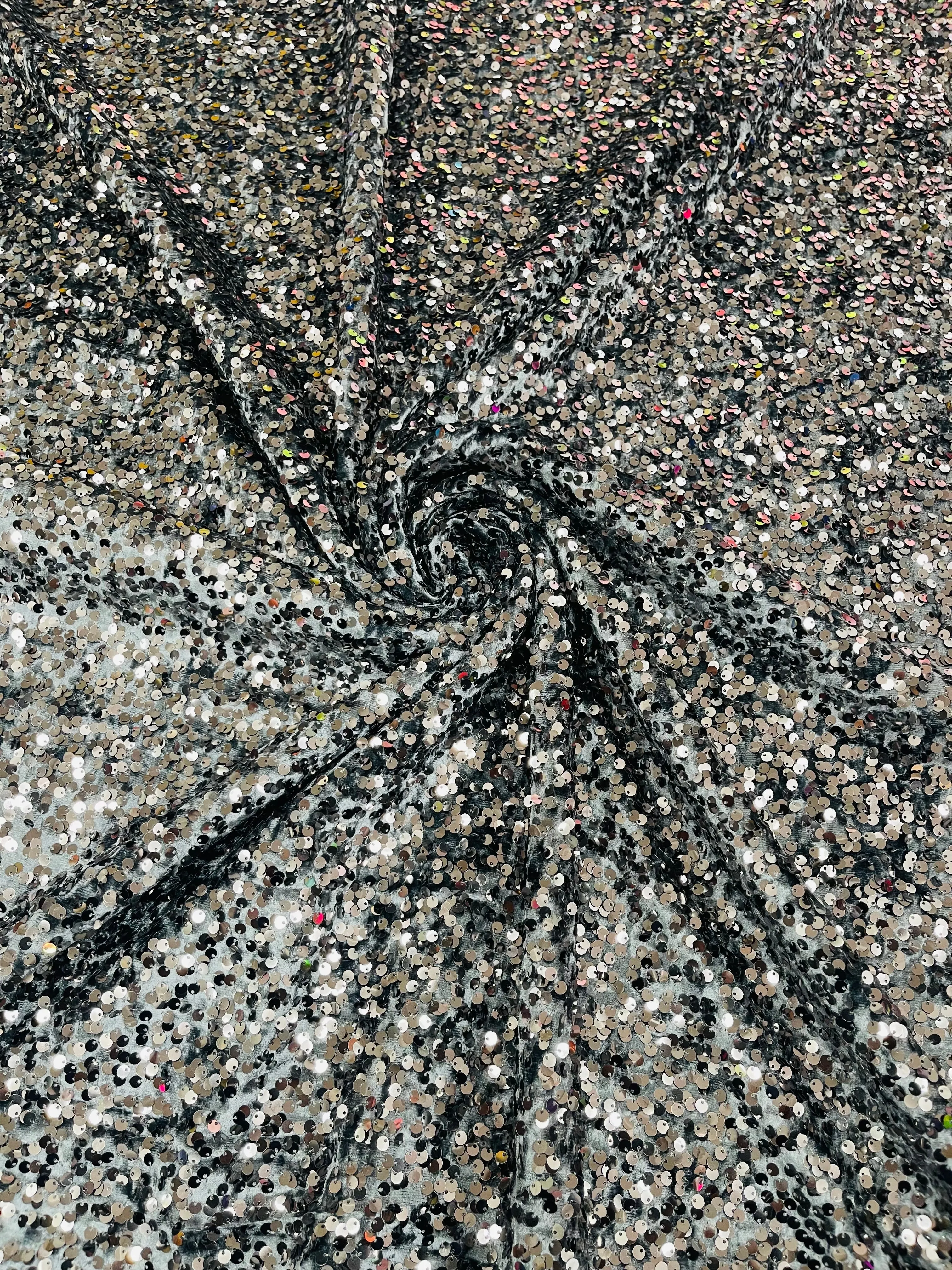SEQUIN STRETCH VELVET (By The Yard)