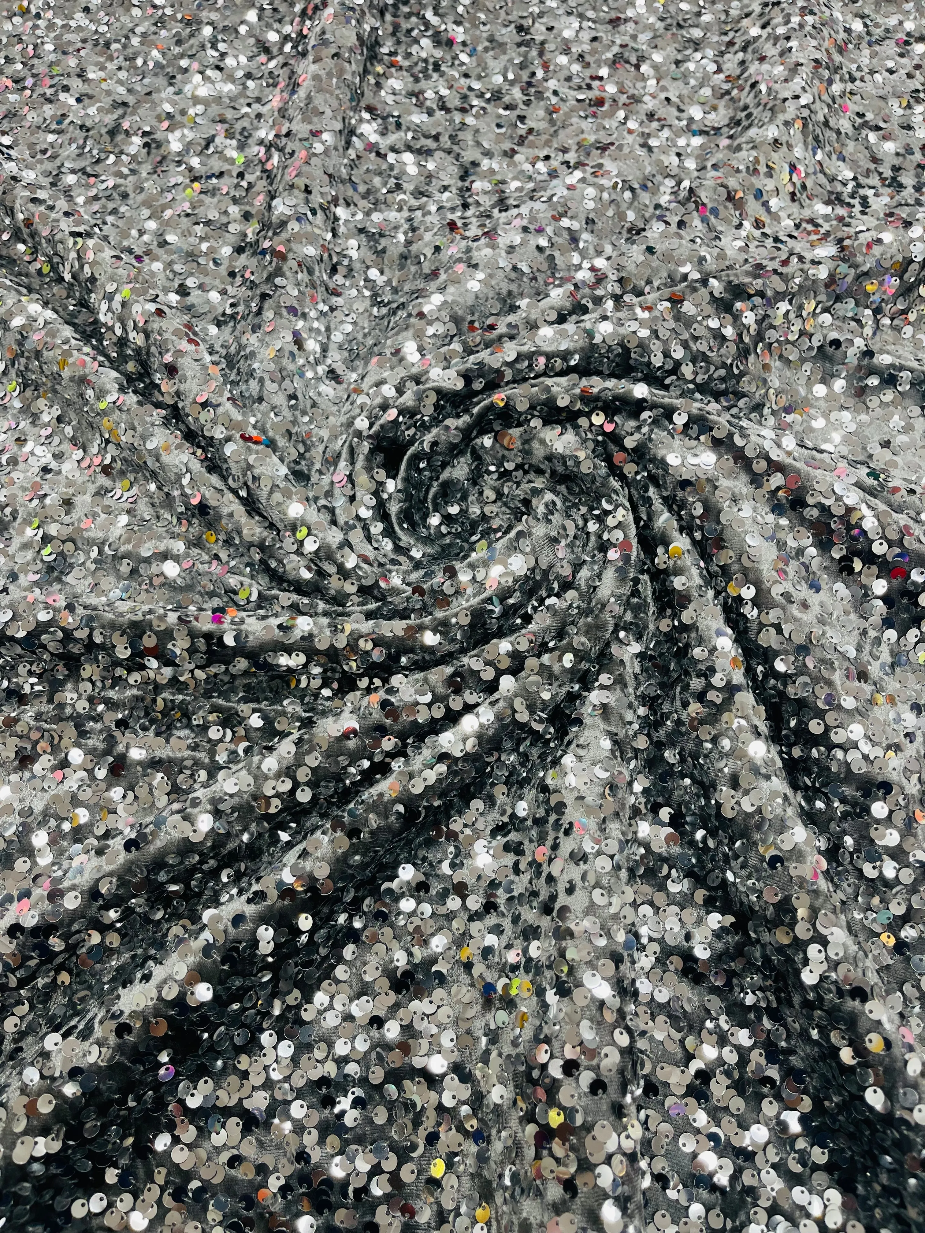 SEQUIN STRETCH VELVET (By The Yard)