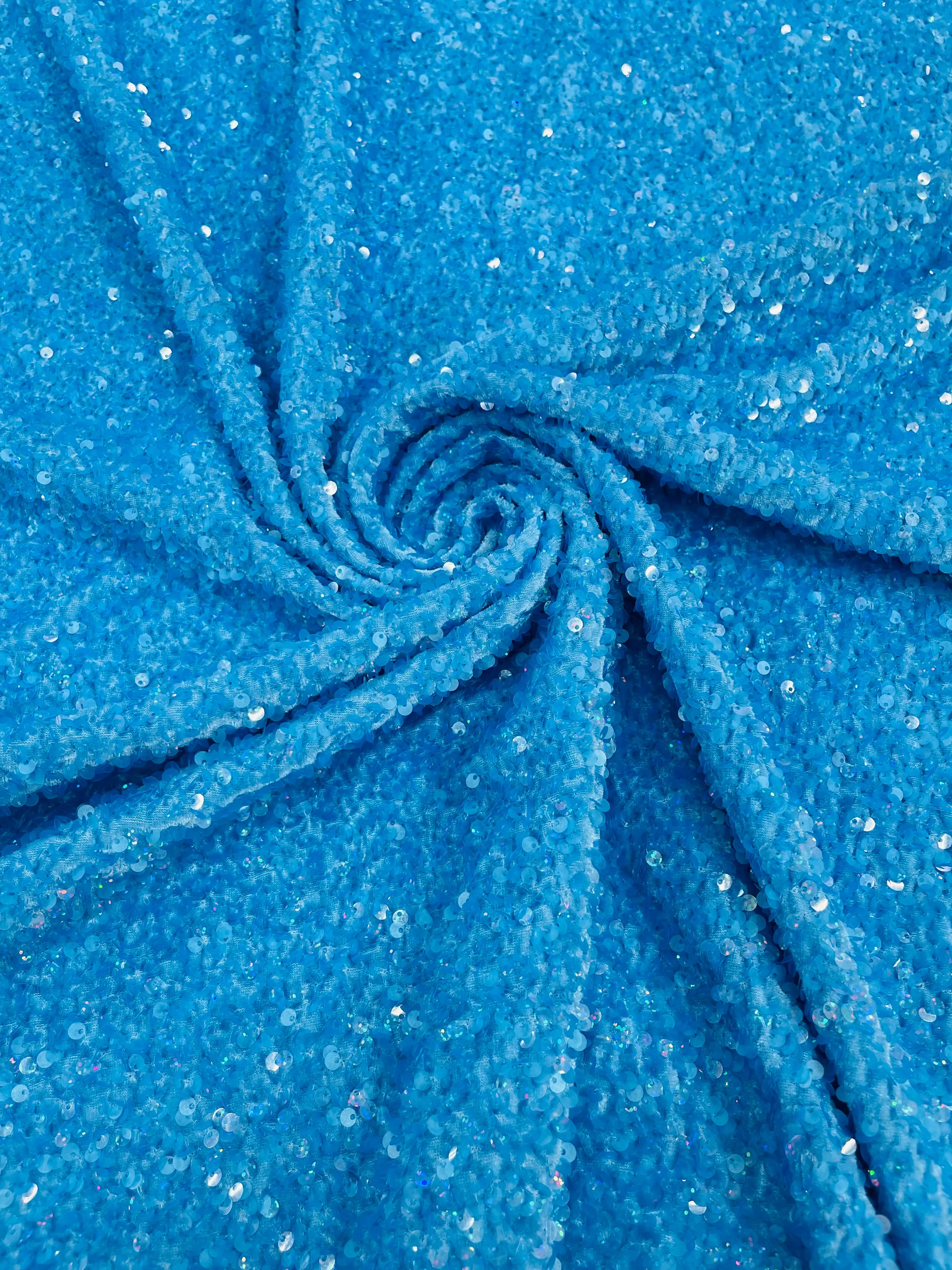 SEQUIN STRETCH VELVET (By The Yard)