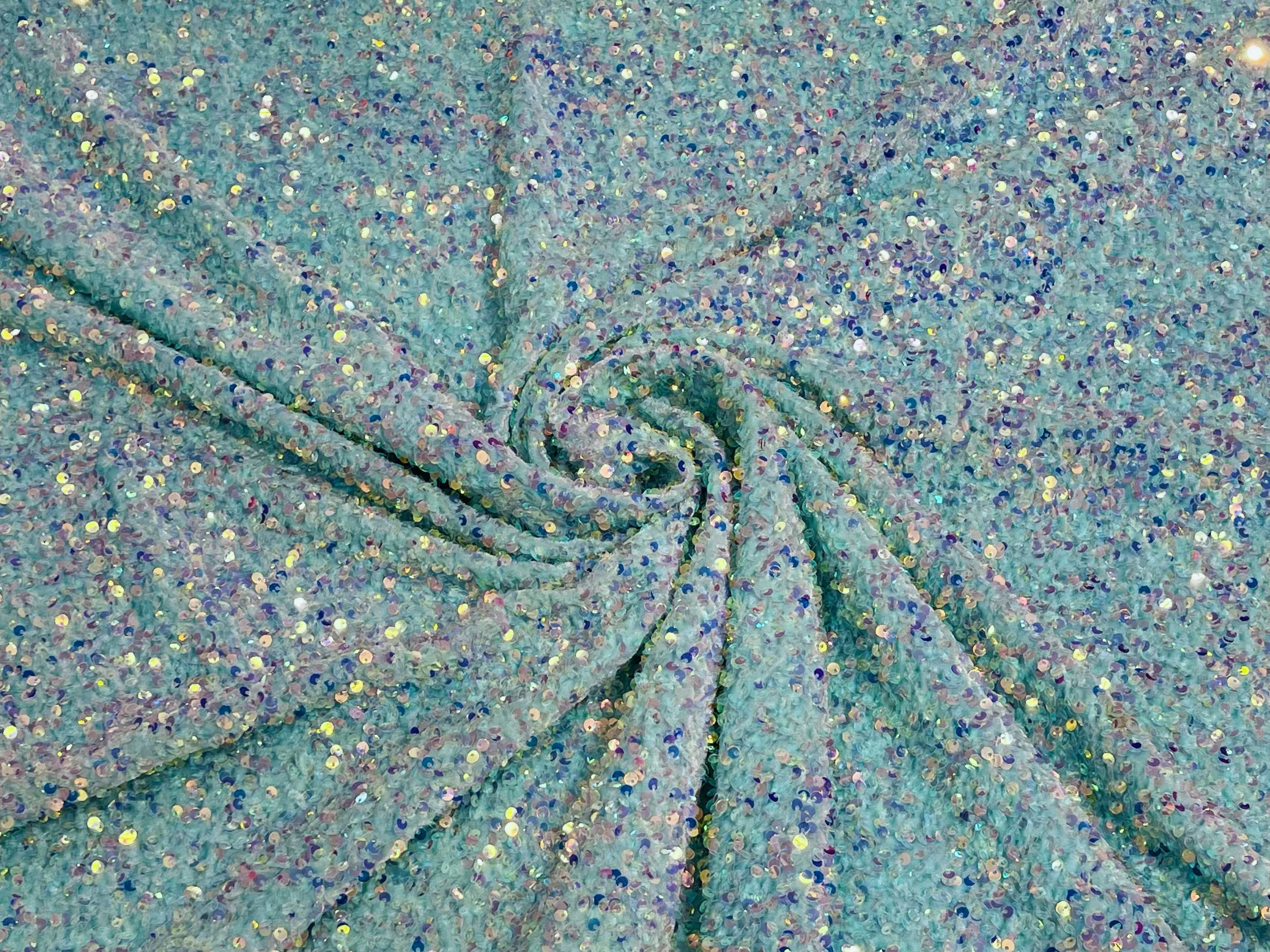 SEQUIN STRETCH VELVET (By The Yard)