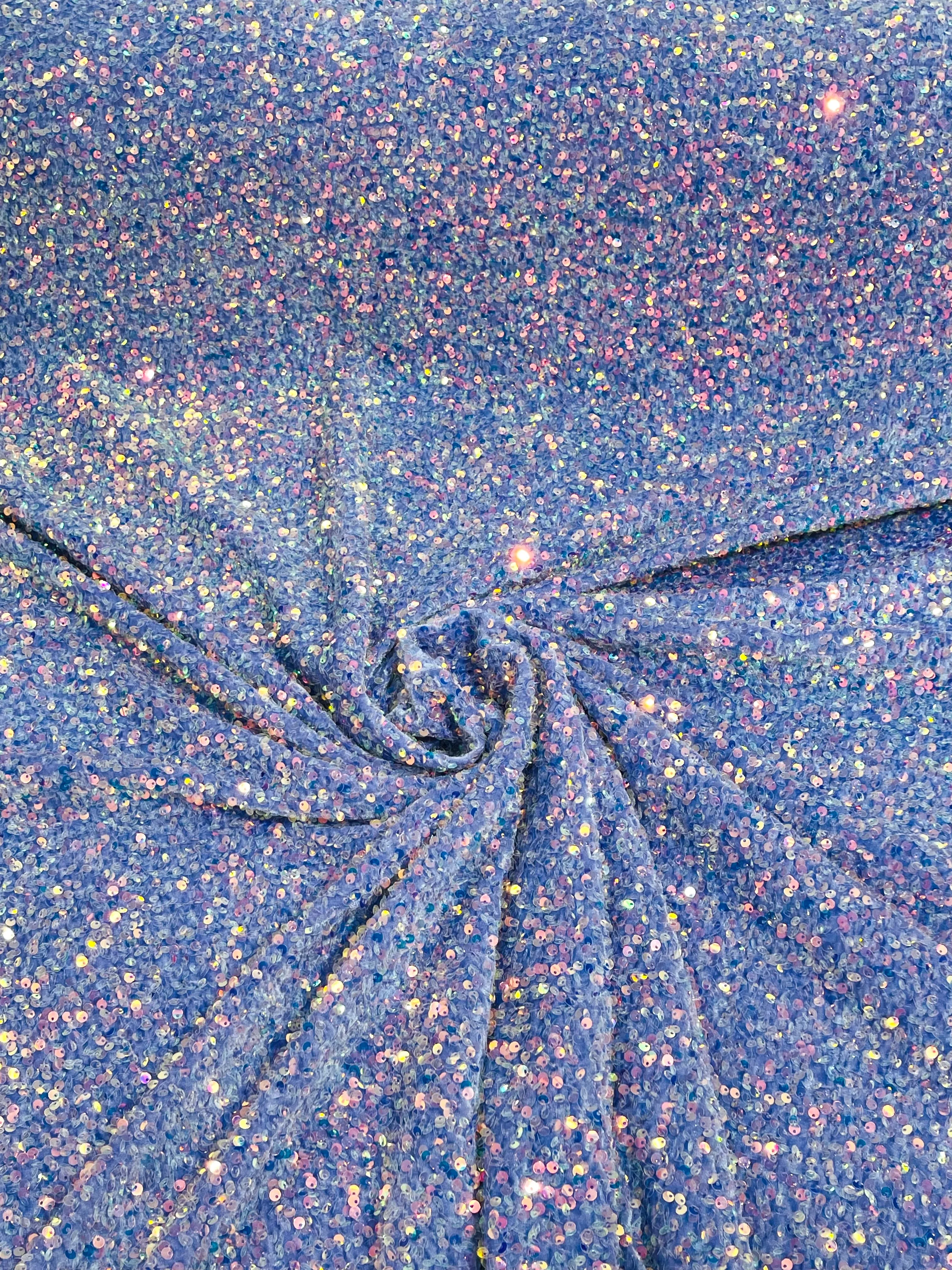 SEQUIN STRETCH VELVET (By The Yard)
